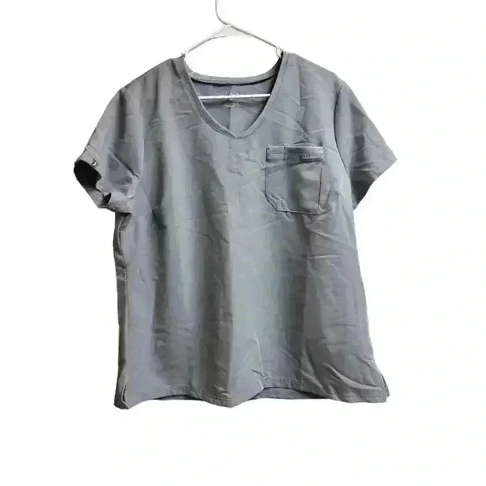 Jaanuu Women's 2-Pocket Tuck-in Scrub Top